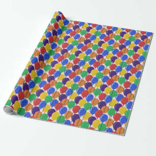 Colourful Birthday Balloon Wrapping Paper