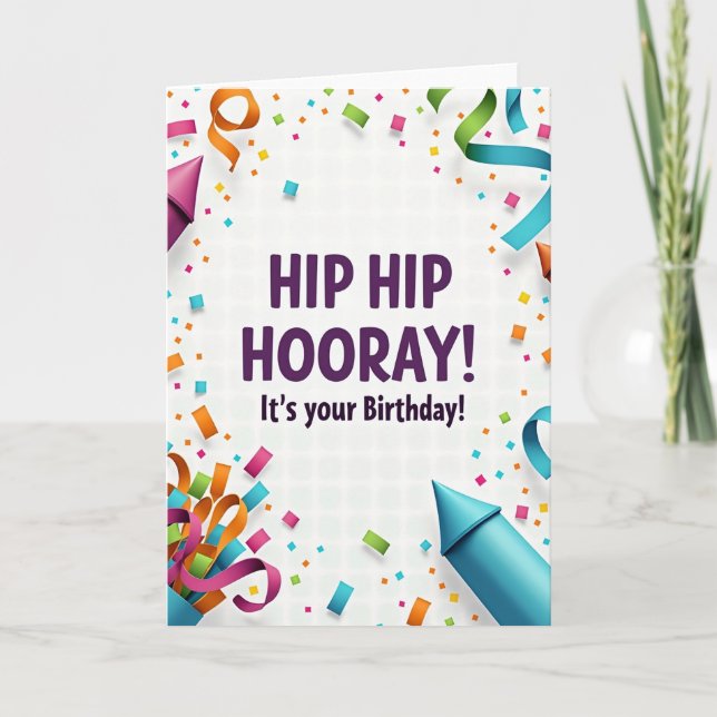 Colourful Birthday Burst Card (Front)