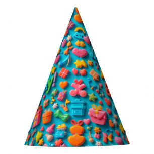 Colourful Birthday Celebration Elements Party Hat