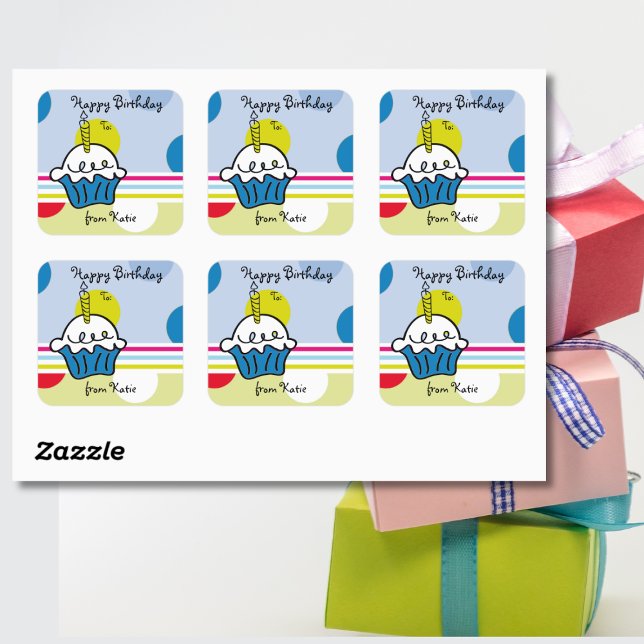 Colourful Birthday Cupcake Sticker (Creator Uploaded)