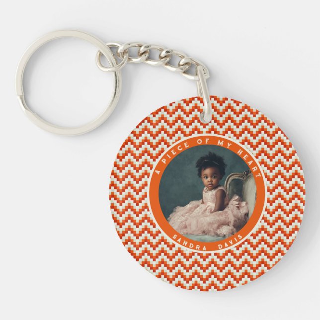 Colourful Birthday Gifts For Him Stripe Pattern Key Ring (Front)