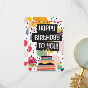 Colourful Birthday Greeting Card