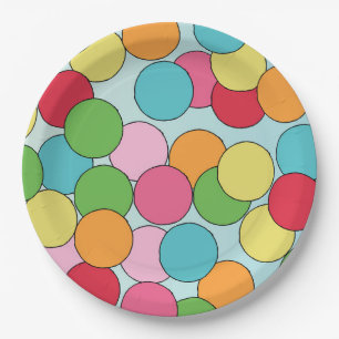 Colourful Birthday Gumball Theme Party GumballPart Paper Plate