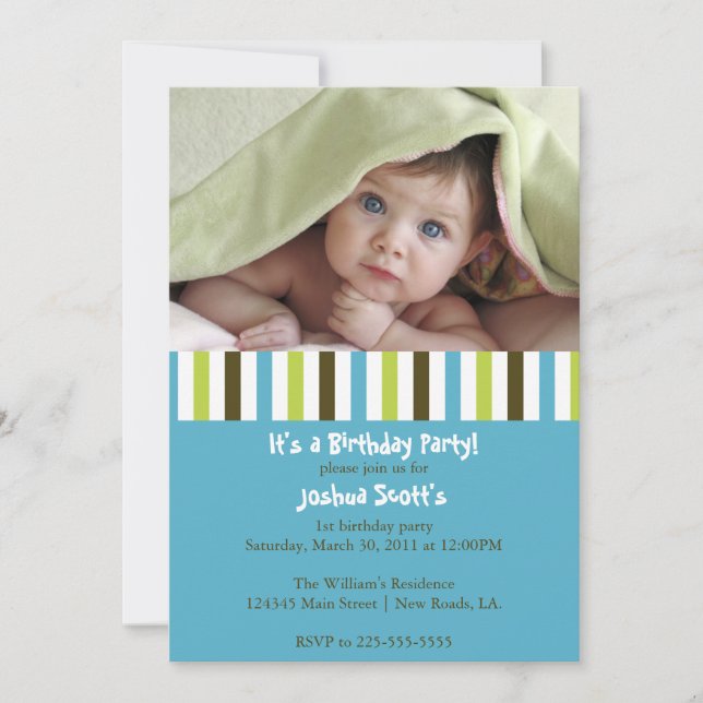 Colourful Birthday Invitation (Front)