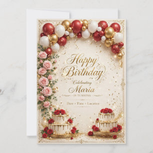 Colourful Birthday Invitation Card – Magical Party
