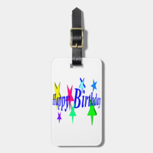 Colourful Birthday Luggage Tag