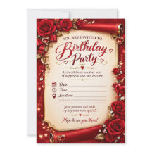 Colourful Birthday Party Invitation Card 