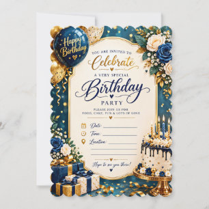 Colourful Birthday Party Invitation – Fun & Festiv