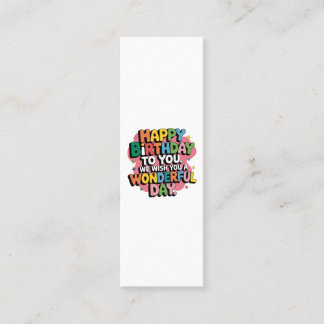 Colourful Birthday Wishes Calling Card