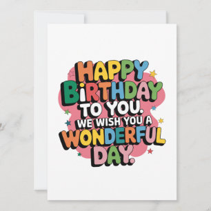 Colourful Birthday Wishes Invitation
