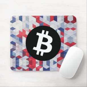 Colourful Bitcoin Pattern Mouse Pad