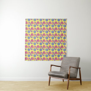 Colourful Bitcoin Pattern Tapestry