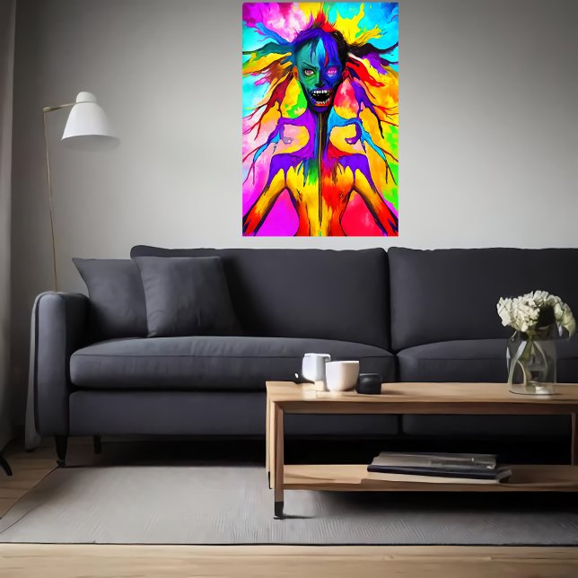Colourful bizarre portrait | AI Art Poster (Creator Uploaded)