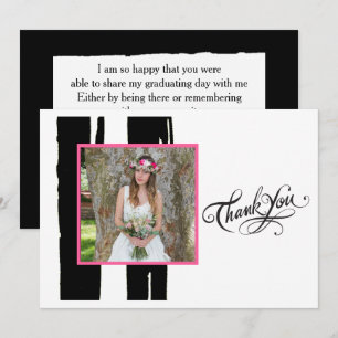 Colourful Black and White Watercolor Photo Invitation