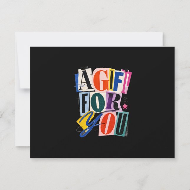 Colourful Black Business Gift Certificate (Front)