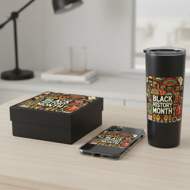 Colourful Black History Month Culture Graphics  Square Sticker (Creator Uploaded)