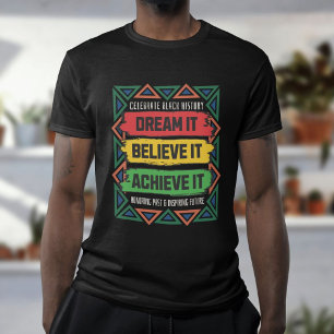 Colourful Black History Month History Celebration T-Shirt