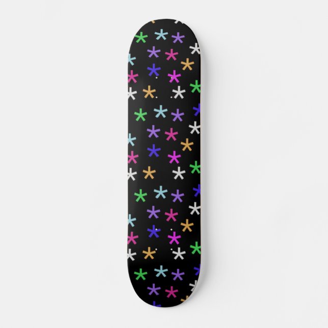 Colourful Black Jacks Skateboard (Front)