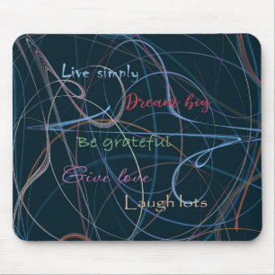 Colourful & Black Lettering & Abstraction Mouse Pad