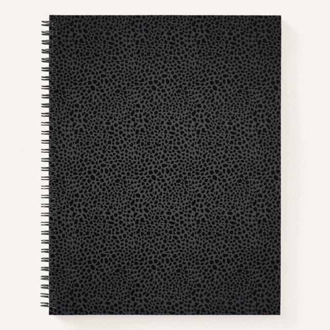 Colourful Black Pattern Snakeskin Notebook (Front)