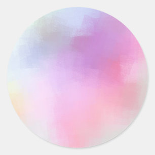 Colourful Blank Template Modern Abstract Elegant Classic Round Sticker