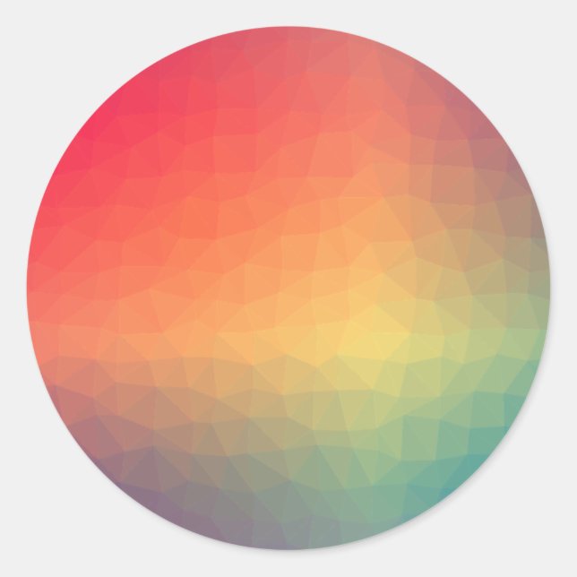 Colourful Blank Template Trendy Elegant Modern Cla Classic Round Sticker (Front)