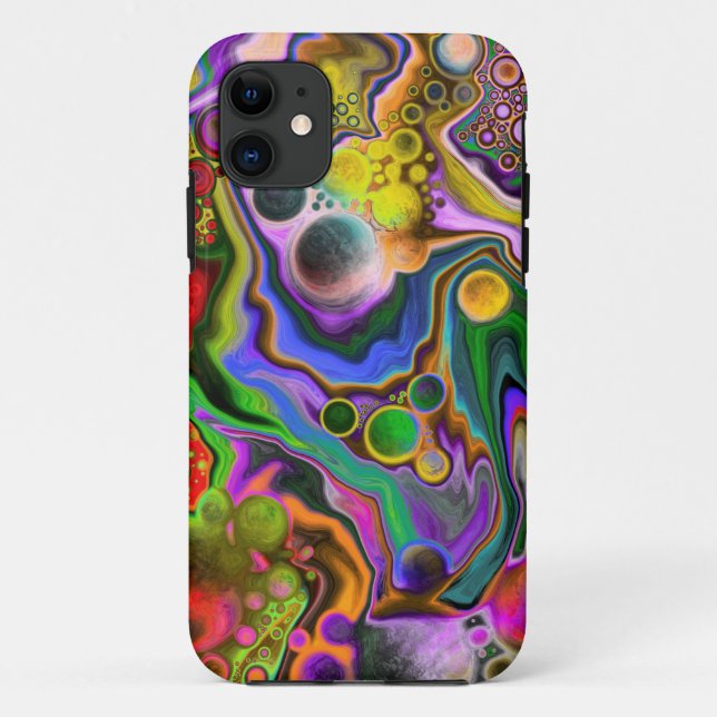 Colourful Blast Fluid Art Digital Pour Painting   Case-Mate iPhone Case (Back)