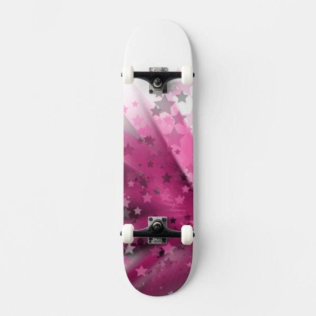 Colourful Blast of Stars Skateboard (Front)