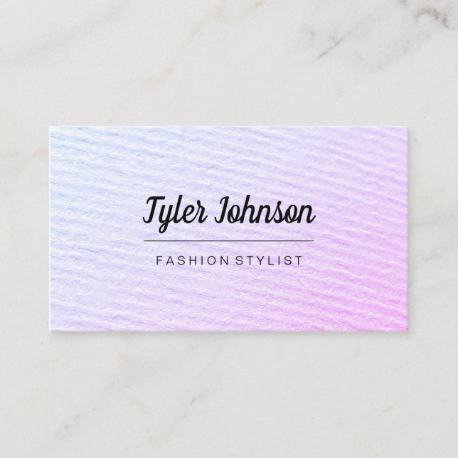 Colourful Blend / Paper Texture Business Card (Front)
