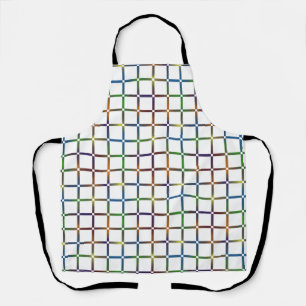 Colourful Blended Rainbow Grid with Negative Space Apron
