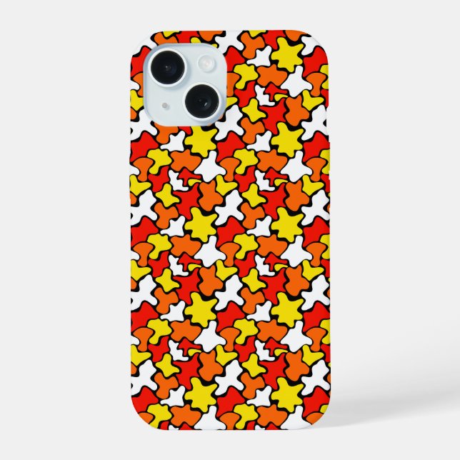Colourful blob all over print iphone 15 case (Back)