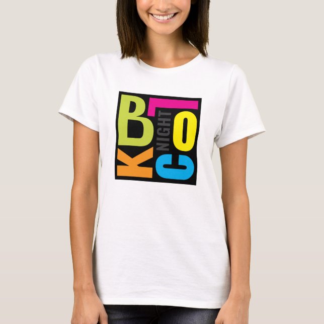 Colourful Block Party Front & Back  T-Shirt (Front)