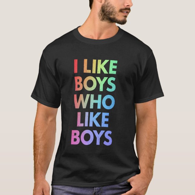 Colourful Block Text About Preferences T-Shirt (Front)