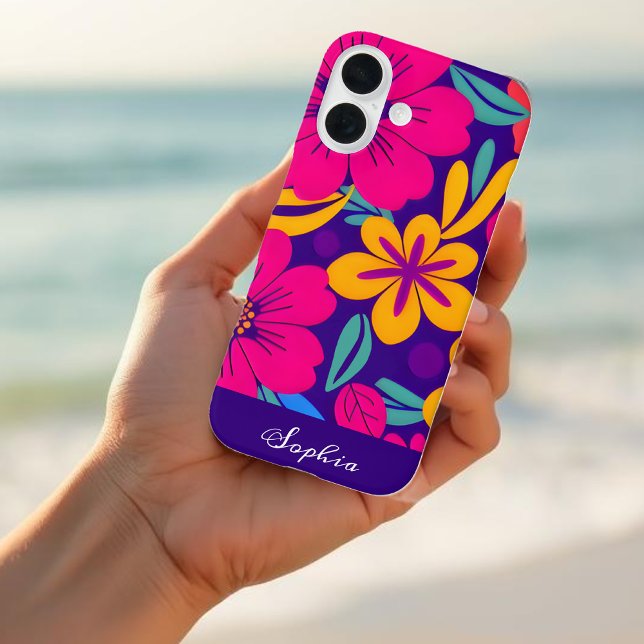 Colourful Blooms-Dopamine Style-Retro Flowers Case-Mate iPhone Case (Colorful Blooms-Dopamine Style- Case-Personalized-Mate iPhone)