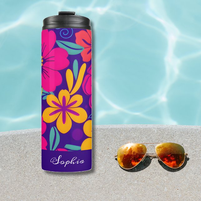 Colourful Blooms-Dopamine Style-Retro Flowers Thermal Tumbler (Colorful Blooms-Dopamine Style Thermal Tumbler)