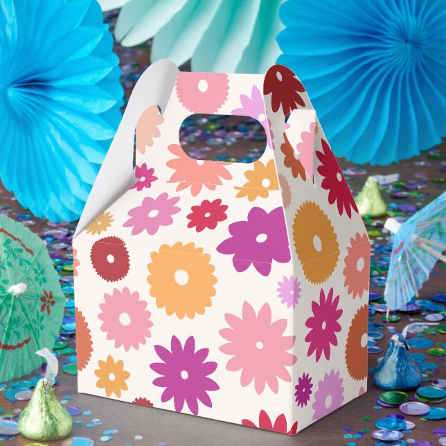 Colourful Blooms Large Pattern Favour Box (Party)