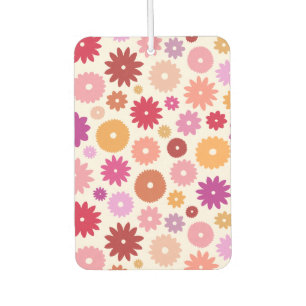 Colourful Blooms Pattern Car Air Freshener