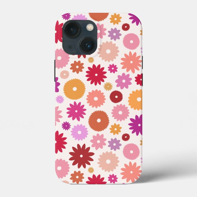 Colourful Blooms Pattern Case-Mate iPhone Case (Back)