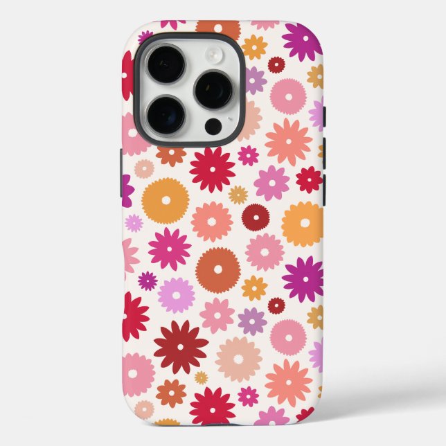 Colourful Blooms Pattern Case-Mate iPhone Case (Back)