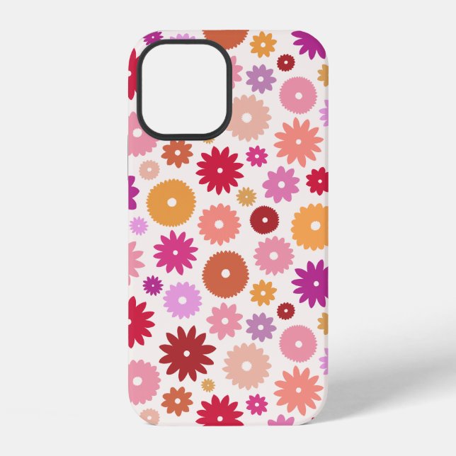 Colourful Blooms Pattern iPhone Case (Back)