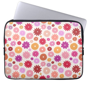 Colourful Blooms Pattern Laptop Sleeve