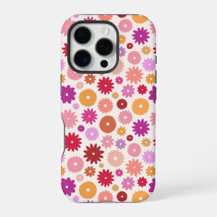 Colourful Blooms Repeat Pattern iPhone 16 Pro Case