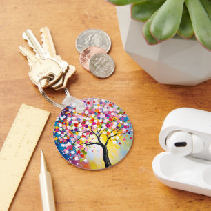 Colourful Blossom Tree Keychain