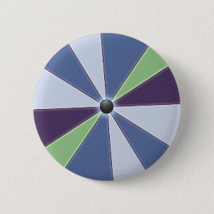 Colourful Blue Beams Graphical 6 Cm Round Badge
