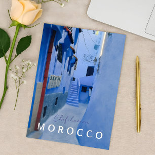 Colourful Blue Chefchaouen Morocco Medina  Postcard