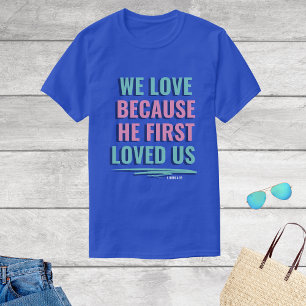 Colourful Blue Christian Men Women Faith T-Shirt