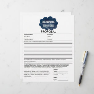 Colourful Blue Clouds Proposal Form