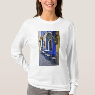 Colourful Blue doorway and siding to old hotel in T-Shirt