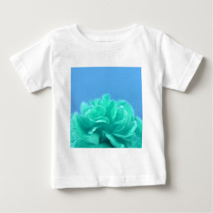 Colourful Blue Green Floral Baby T-Shirt