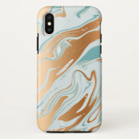 Colourful Blue Jade Golden Chrome Marble